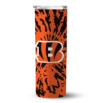 customized-cincinnati-bengals-metallic-grid-orange-skinny-tumbler-best-selling.webp