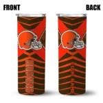 customized-cleveland-browns-camo-texture-brown-skinny-tumbler-best-selling.webp