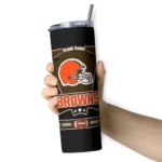 customized-cleveland-browns-helmet-belt-brown-black-skinny-tumbler-best-selling.webp