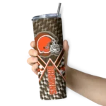 customized-cleveland-browns-monogram-burst-brown-white-skinny-tumbler-best-selling.webp