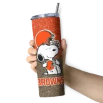 customized-cleveland-browns-snoopy-attitude-brown-skinny-tumbler-best-selling.webp