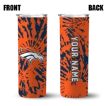 customized-denver-broncos-metallic-grid-orange-skinny-tumbler-best-selling.webp