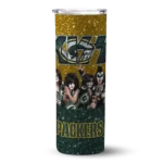 customized-green-bay-packers-kiss-band-gold-skinny-tumbler-best-selling.webp