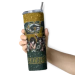 customized-green-bay-packers-kiss-band-gold-skinny-tumbler-best-selling.webp
