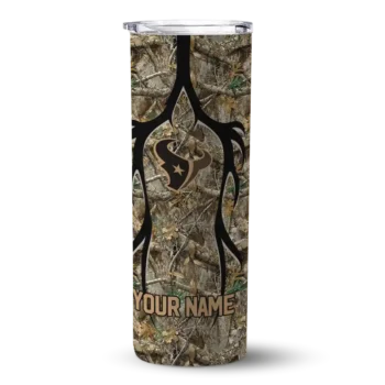 Houston Texans Skinny Tumbler - Customized Antler Flow Camo