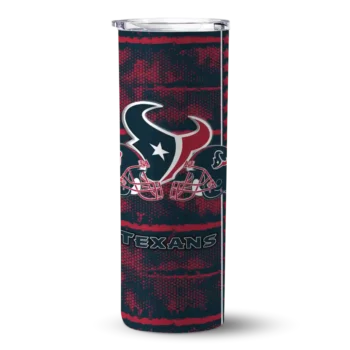 Houston Texans Skinny Tumbler - Customized Chevron Patch Blue