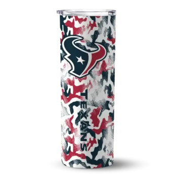 Houston Texans Skinny Tumbler - Customized Claw Marks Blue White