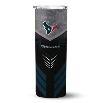 Houston Texans Skinny Tumbler - Customized Hexagon Honeycomb Blue Black