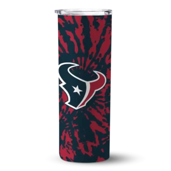 Houston Texans Skinny Tumbler - Customized Metallic Grid Blue