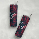 customized-houston-texans-metallic-grid-blue-skinny-tumbler-best-selling.webp