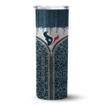 customized-houston-texans-sparkle-drip-blue-skinny-tumbler-best-selling.webp
