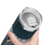 customized-houston-texans-sparkle-drip-blue-skinny-tumbler-best-selling.webp