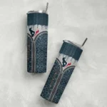 customized-houston-texans-sparkle-drip-blue-skinny-tumbler-best-selling.webp