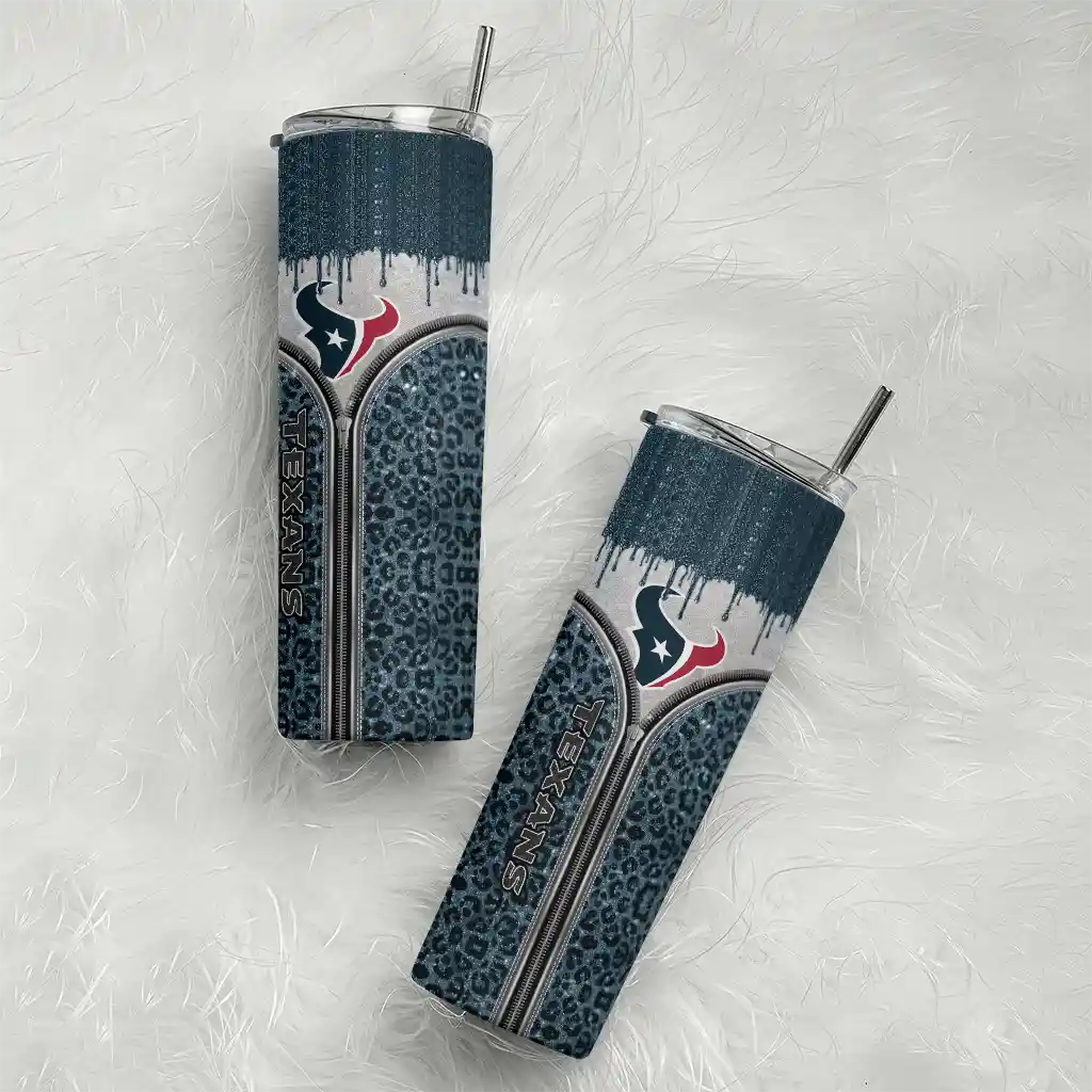 customized-houston-texans-sparkle-drip-blue-skinny-tumbler-top-rated.webp