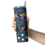 customized-houston-texans-star-cluster-blue-skinny-tumbler-best-selling.webp