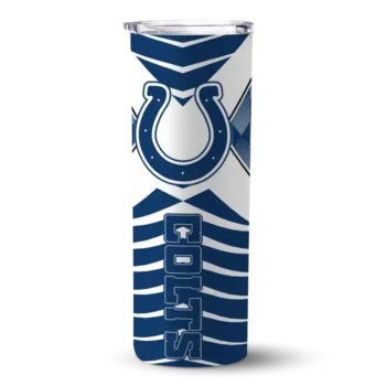 Indianapolis Colts Skinny Tumbler - Customized Camo Texture Blue