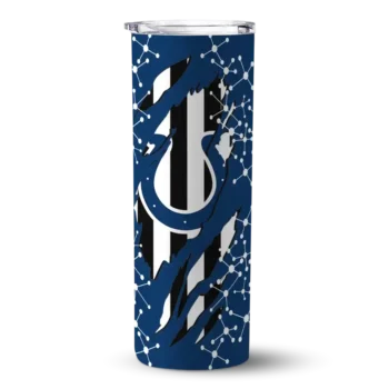 Indianapolis Colts Skinny Tumbler - Customized Star Pop Blue Black