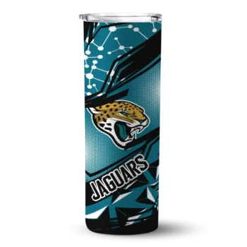 Jacksonville Jaguars Skinny Tumbler - Customized Helmet Clash Teal