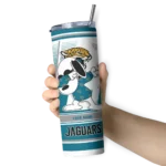 customized-jacksonville-jaguars-snoopy-dog-teal-white-skinny-tumbler-best-selling.webp