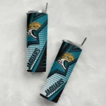 customized-jacksonville-jaguars-web-stripes-teal-white-skinny-tumbler-best-selling.webp
