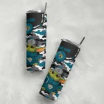 customized-jacksonville-jaguars-yoda-camo-teal-black-skinny-tumbler-best-selling.webp