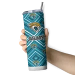 customized-jacksonville-jaguars-zipper-leopard-teal-skinny-tumbler-best-selling.webp