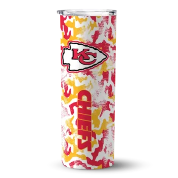Kansas City Chiefs Skinny Tumbler - Customized Claw Marks Red White
