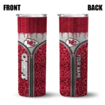 customized-kansas-city-chiefs-sparkle-drip-red-skinny-tumbler-best-selling.webp