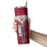 customized-kansas-city-chiefs-sparkle-drip-red-skinny-tumbler-best-selling.webp