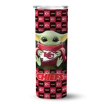 customized-kansas-city-chiefs-yoda-cozy-red-black-skinny-tumbler-best-selling.webp