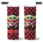 customized-kansas-city-chiefs-yoda-cozy-red-black-skinny-tumbler-best-selling.webp