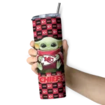 customized-kansas-city-chiefs-yoda-cozy-red-black-skinny-tumbler-best-selling.webp