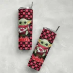customized-kansas-city-chiefs-yoda-cozy-red-black-skinny-tumbler-best-selling.webp