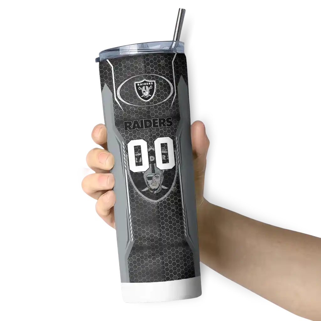 customized-las-vegas-raiders-stacked-diamond-black-skinny-tumbler-premium-grade.webp