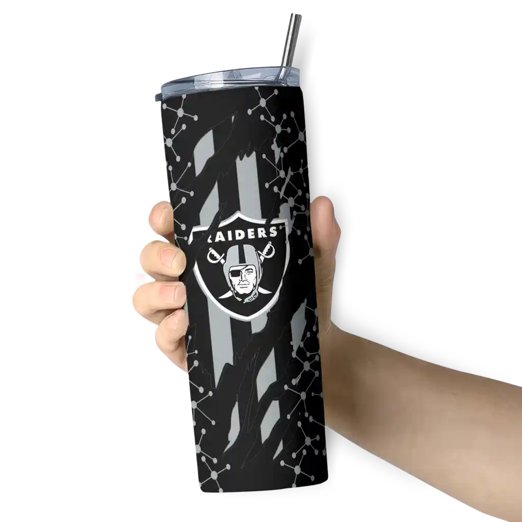 customized-las-vegas-raiders-star-pop-black-skinny-tumbler-premium-grade.webp