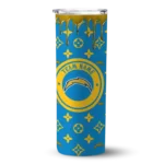 customized-los-angeles-chargers-camo-streak-blue-skinny-tumbler-best-selling.webp
