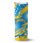 customized-los-angeles-chargers-helmet-clash-blue-skinny-tumbler-best-selling.webp