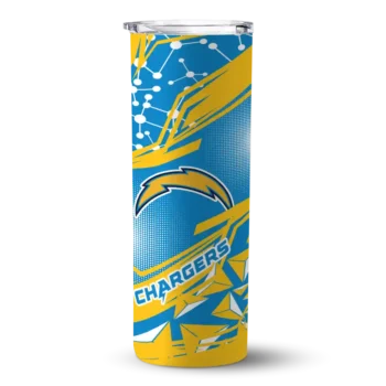 Los Angeles Chargers Skinny Tumbler - Customized Helmet Clash Blue