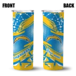 customized-los-angeles-chargers-helmet-clash-blue-skinny-tumbler-best-selling.webp