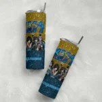 customized-los-angeles-chargers-kiss-band-gold-skinny-tumbler-best-selling.webp