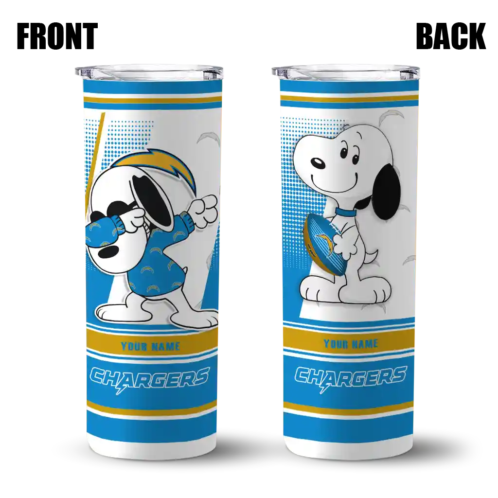 customized-los-angeles-chargers-snoopy-dog-blue-white-skinny-tumbler-fashion-forward.webp