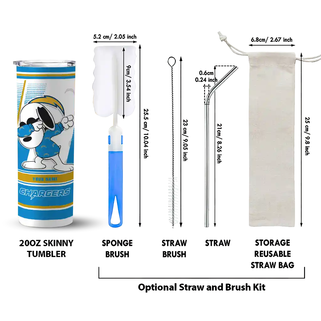 customized-los-angeles-chargers-snoopy-dog-blue-white-skinny-tumbler-new-arrival.webp