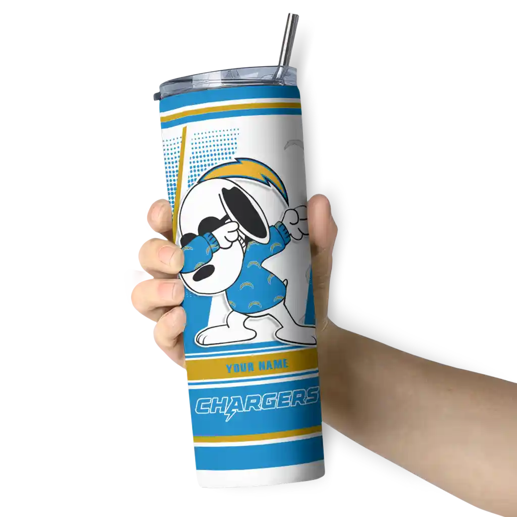 customized-los-angeles-chargers-snoopy-dog-blue-white-skinny-tumbler-premium-grade.webp
