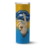 customized-los-angeles-chargers-sparkle-lips-blue-skinny-tumbler-best-selling.webp