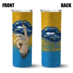 customized-los-angeles-chargers-sparkle-lips-blue-skinny-tumbler-best-selling.webp