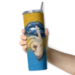 customized-los-angeles-chargers-sparkle-lips-blue-skinny-tumbler-best-selling.webp