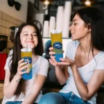customized-los-angeles-chargers-sparkle-lips-blue-skinny-tumbler-best-selling.webp