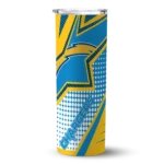 customized-los-angeles-chargers-web-stripes-blue-white-skinny-tumbler-best-selling.webp