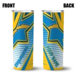 customized-los-angeles-chargers-web-stripes-blue-white-skinny-tumbler-best-selling.webp