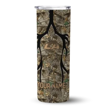 Los Angeles Rams Skinny Tumbler - Customized Antler Flow Camo